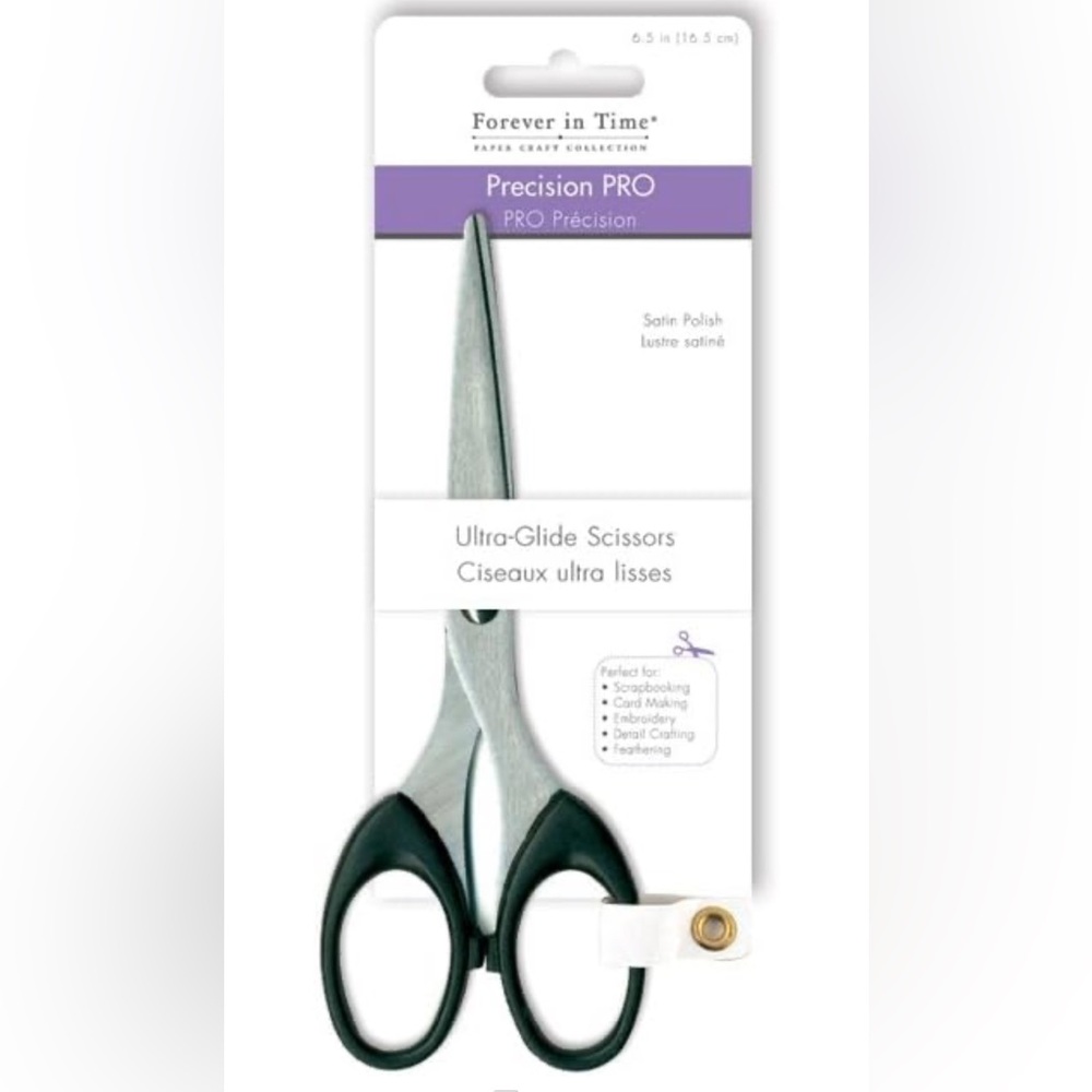 Forever in Time Ultra-Glide Scissors Soft-grip Scissors 6.5" (16.5 cm) - Black